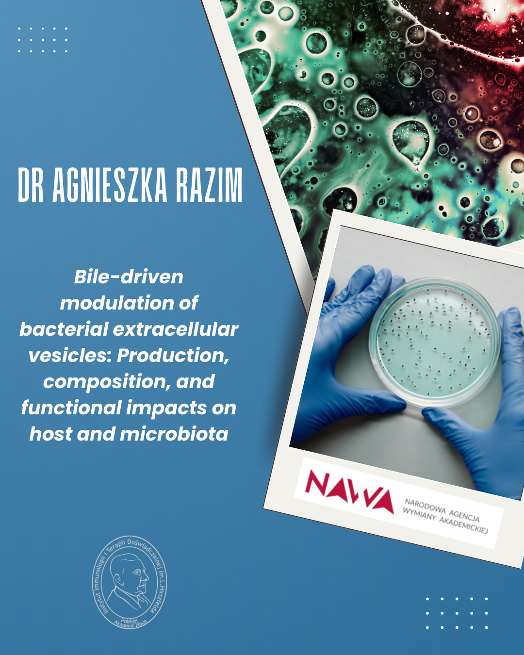 Dr Agnieszka Razim beneficjentką grantu NAWA - Instytut Immunologii i ...